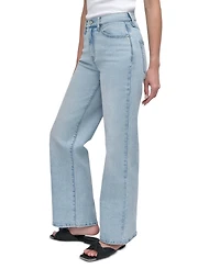 Dkny Jeans Women's High-Rise Tailored Wide-Leg