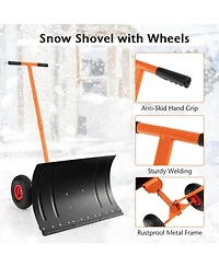 Sugift 29 Inches Snow Pusher for Driveway