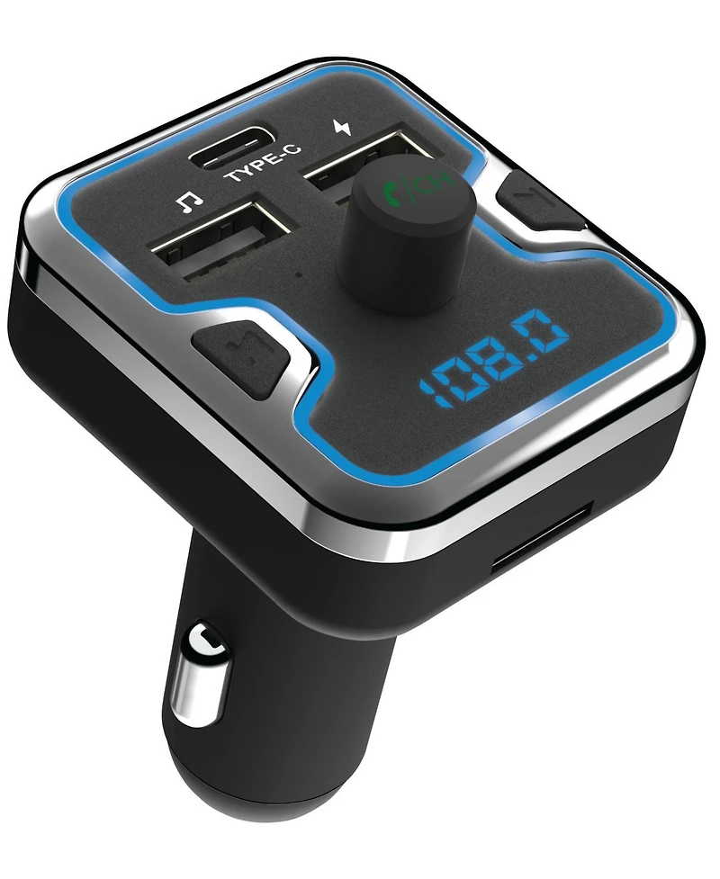 3-Port 12V Car Charging Station and Fm Transmitter