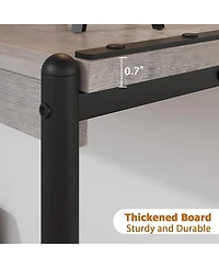 gaomon Console Table, 39.5 Inch Narrow Entryway Table with 2- Tiers Storage Shelves, Entrance Table