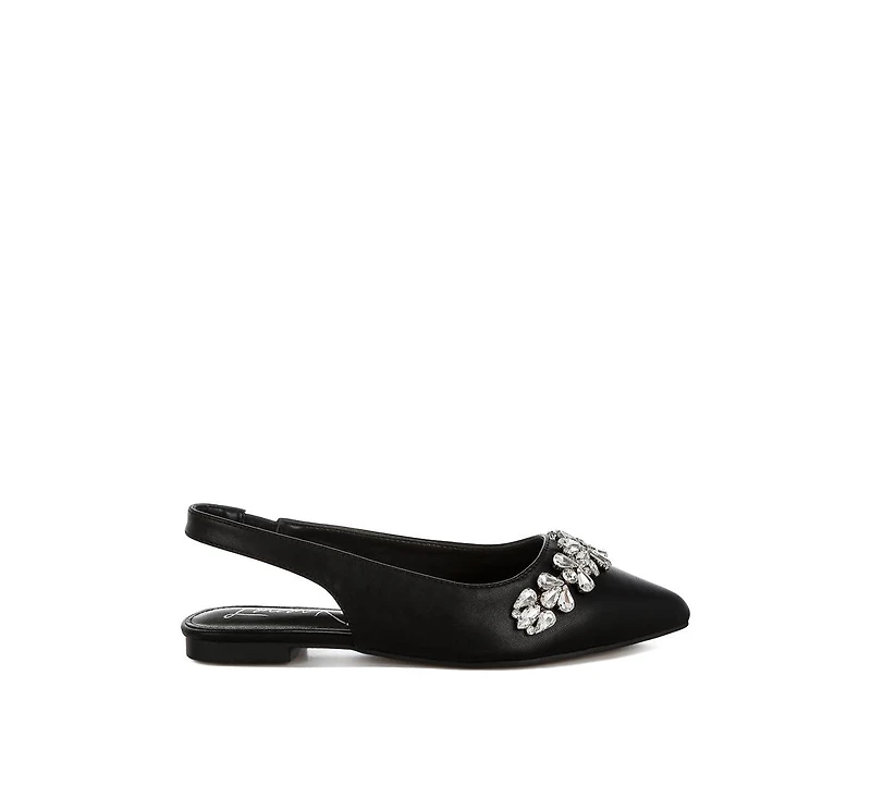 Adhara Diamante Embellished Flat Sandals