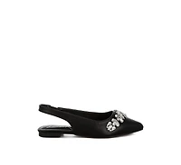 Adhara Diamante Embellished Flat Sandals