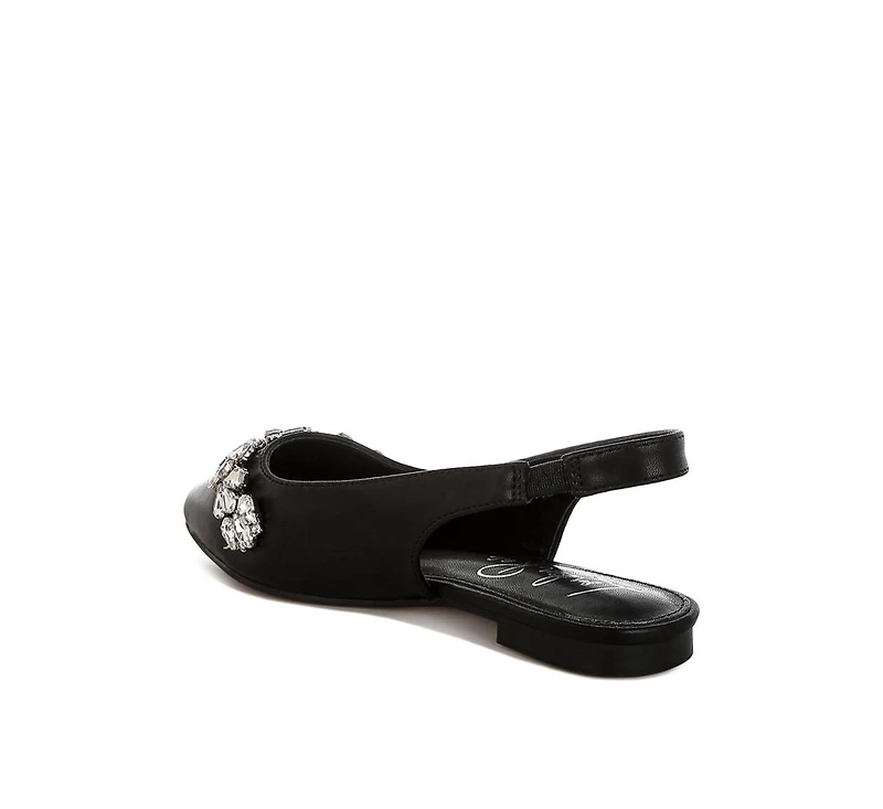 Adhara Diamante Embellished Flat Sandals