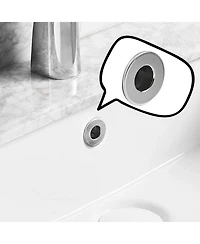 Greenspring Sink Basin Trim Overflow Cover Brass Insert In Hole Round Caps Brushed Nickel(2 Pack)