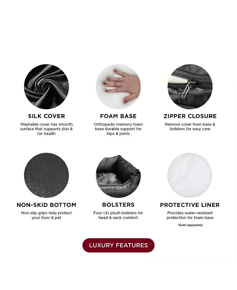 Calming Dog Bed with Mulberry Silk – Soft, Washable & Hypoallergenic