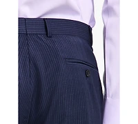B by Brooks Brothers Men's Pinstriped Wool-Blend Stretch Classic-Fit Suit Separates Pant