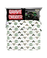 Sunny Side Up Monster Jam Grave Digger Twin Sheet Set
