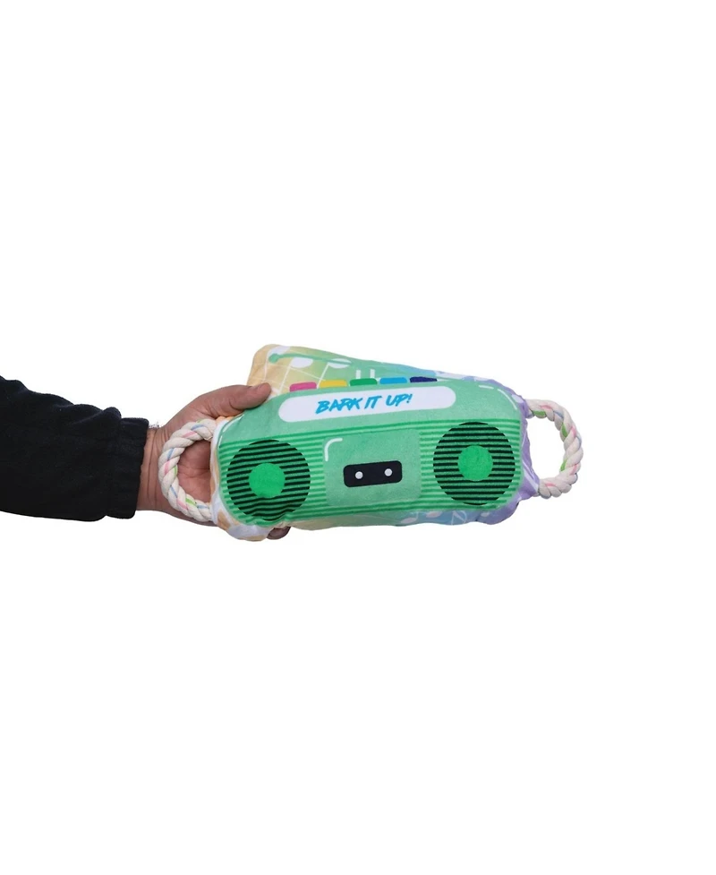 Retro Boombox Squeaker Dog Chew Toy – Plush Dog Toy with Durable Texture, for Engaging Play and Cuddles