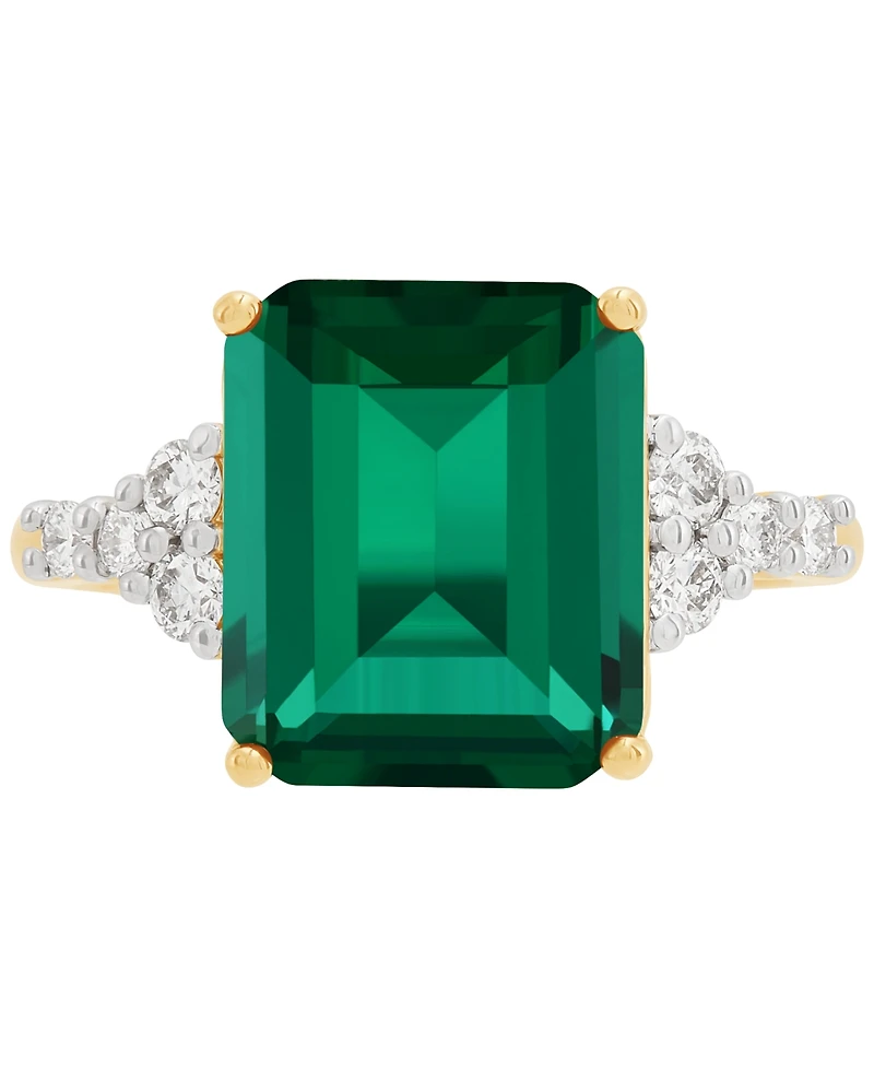 Grown With Love Lab Gemstone & Diamond (1/3 ct. t.w.) Ring 14K Gold