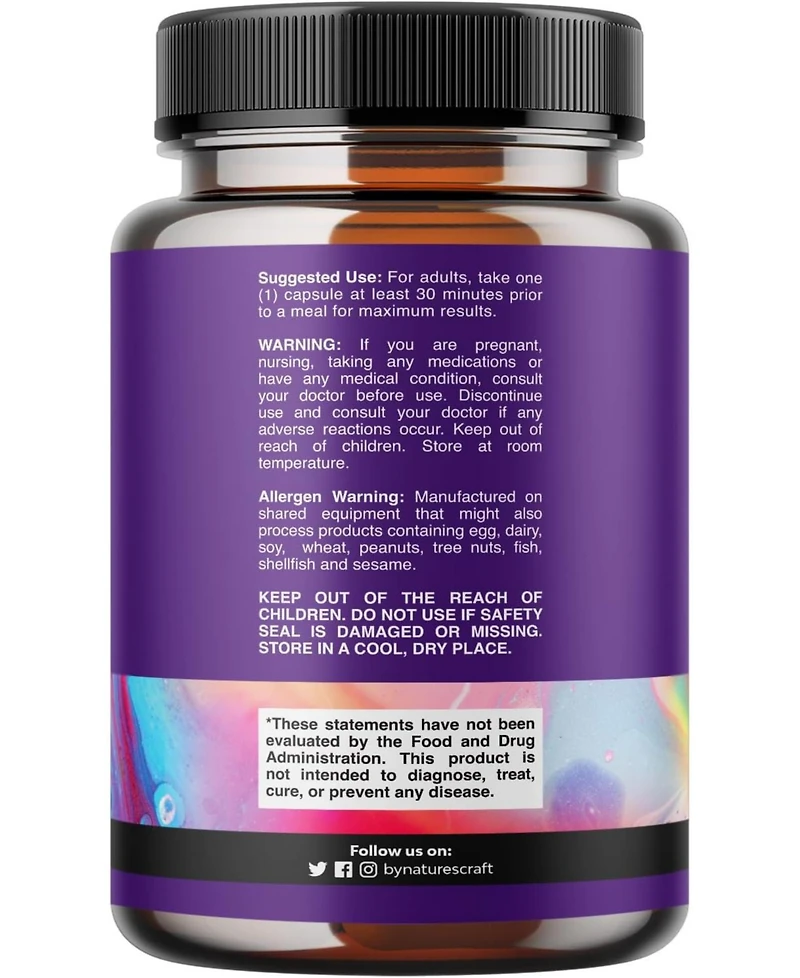 Nature's Craft Sam-e 200 mg Capsules, S-Adenosyl Methionine Supplement for Natural Relaxing Mood Boost Brain Support and Liver Detox Cleanse, Nature's