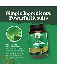 Saw Palmetto Capsules, Advanced Hair Health and Urinary Support with Plant Sterols & Flavonoids, Nature's Craft, 200 ct