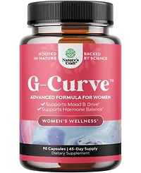 G-Curve Advanced Formula for Women, Horny Goat Weed with Maca and Tribulus Terrestris for Enhanced Energy Mood and Performance, Nature's Craft, 90ct