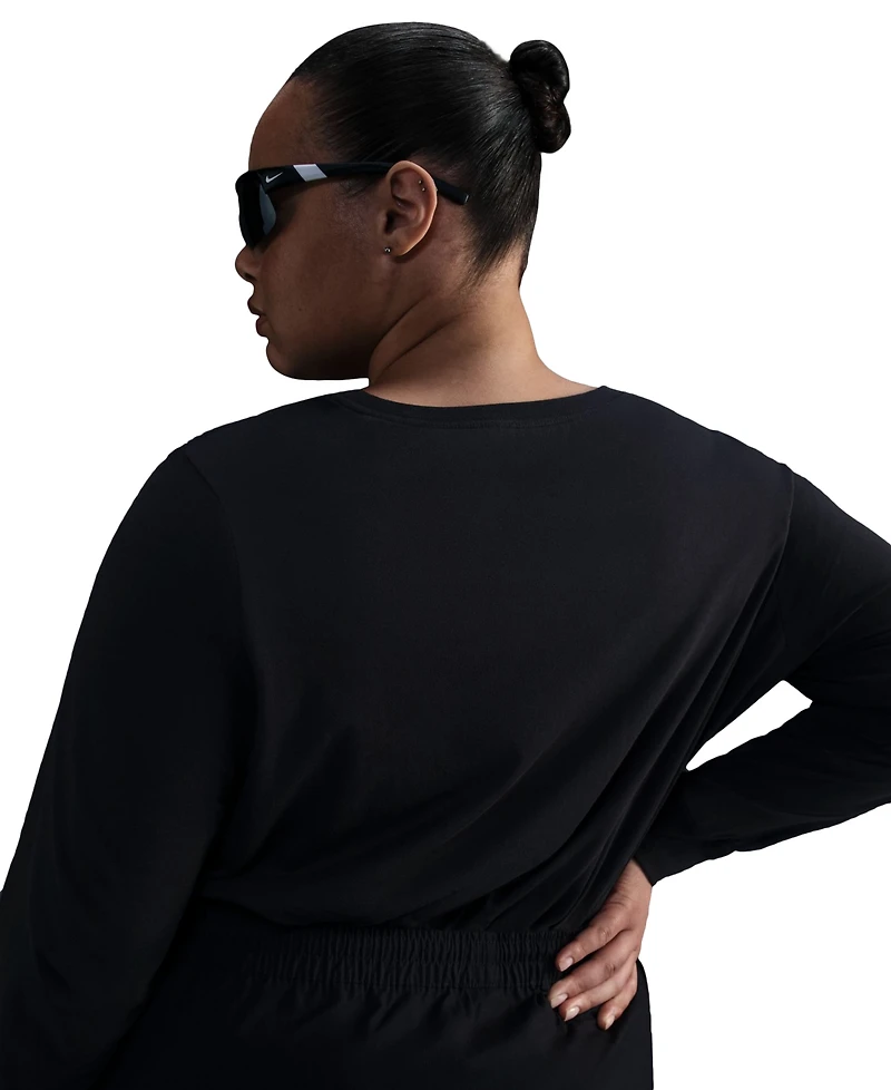 Nike Plus Size Sportswear Club Long-Sleeve T-Shirt