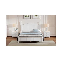 Slickblue Full Size Wood Platform Bed Frame Retro Style Platform Bed with Wooden Slat Support