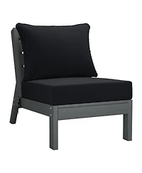 WestinTrends Outdoor Patio Hdpe Gray Sectional Sofa with Cushions