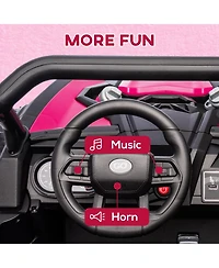 Qaba 24V 7AH Ride on Car, 2 Seater 4 Mph Ride on Utv w/ Music,