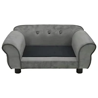 Dog Sofa Dark Gray 28.3"x17.7"x11.8" Plush