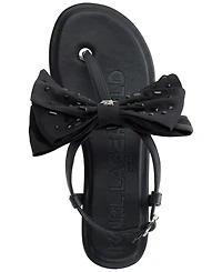 Karl Lagerfeld Paris Women's Cristi Bow Flat Sandals