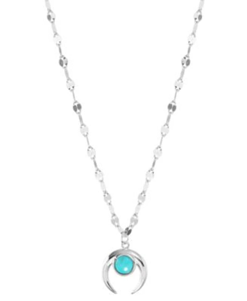 Giani Bernini Simulated Turqouise Curved Horn Jewelry Collection In Sterling Silver