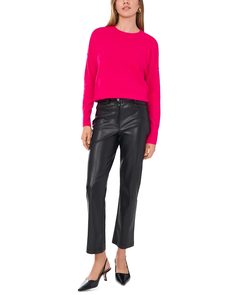 Vince Camuto Women's Cozy Crewneck Long-Sleeve Extend-Shoulder Sweater