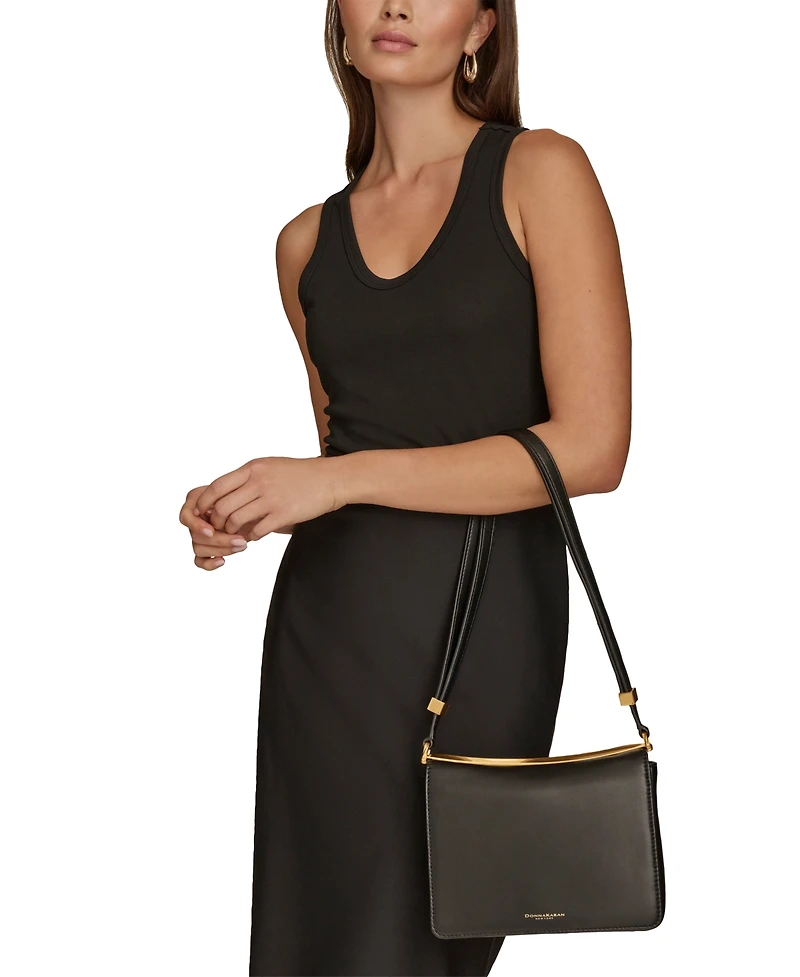 Donna Karan New York Jericho Flap Shoulder with Sculpted Hardware