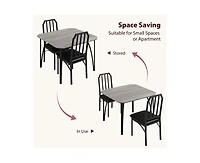 3 Pieces Dining Table Set for 2, Room Small Kitchen 2 with Upholstered Chairs, Dinner