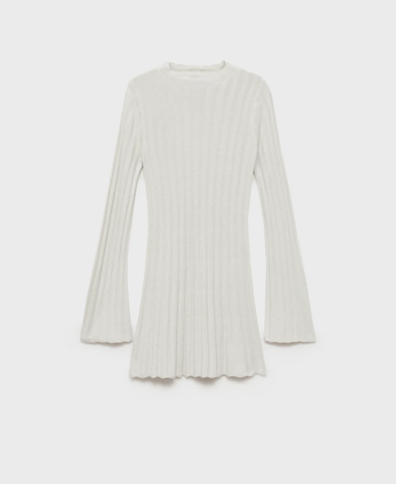 Mango Women's Perkins-Neck Knitted Dress
