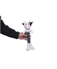 Country Living Black & White Cow Plush Dog Toy – Durable Thermoplastic Rubber with Squeaker & Crinkle Paper for Fun Play, Suitable for All Dog