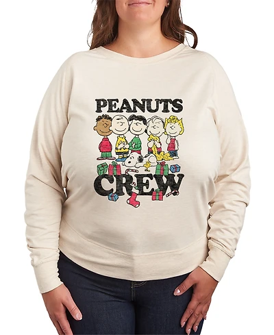 Hybrid Apparel Plus Peanuts Crew Graphic Pullover Top