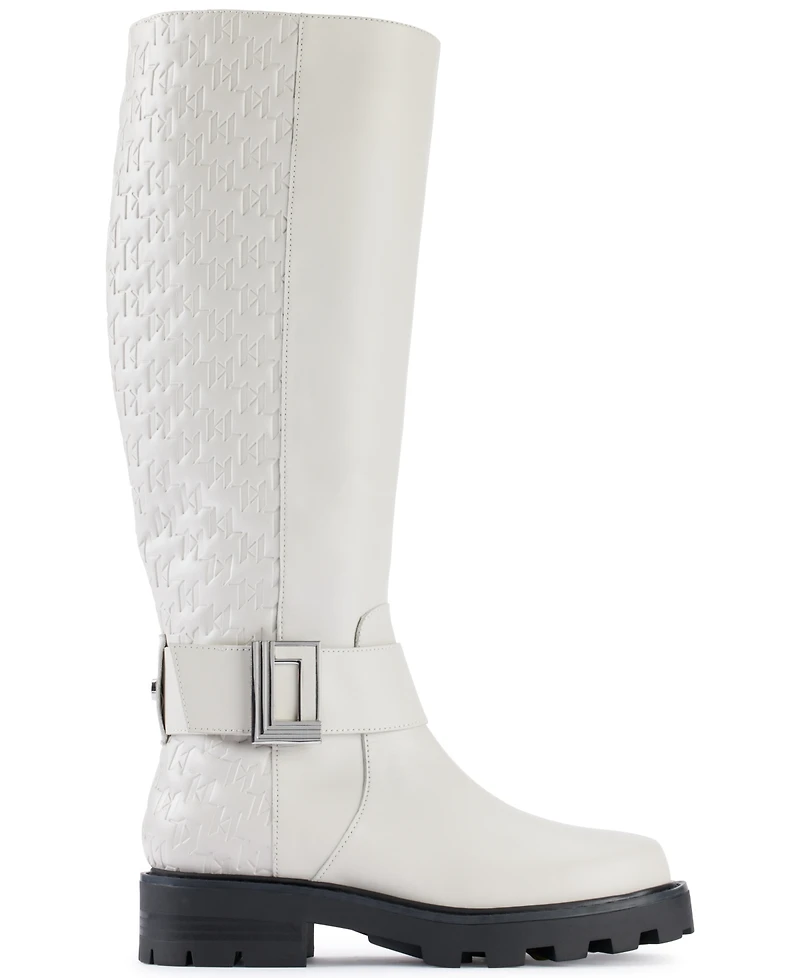 Karl Lagerfeld Paris Women's Meara 50/50 Almond Toe Band Boots