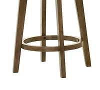 20.5" Walnut Back Counter Stool,Swivel Bar Chair with Upholstered Seat (1PK)-The Pop Home