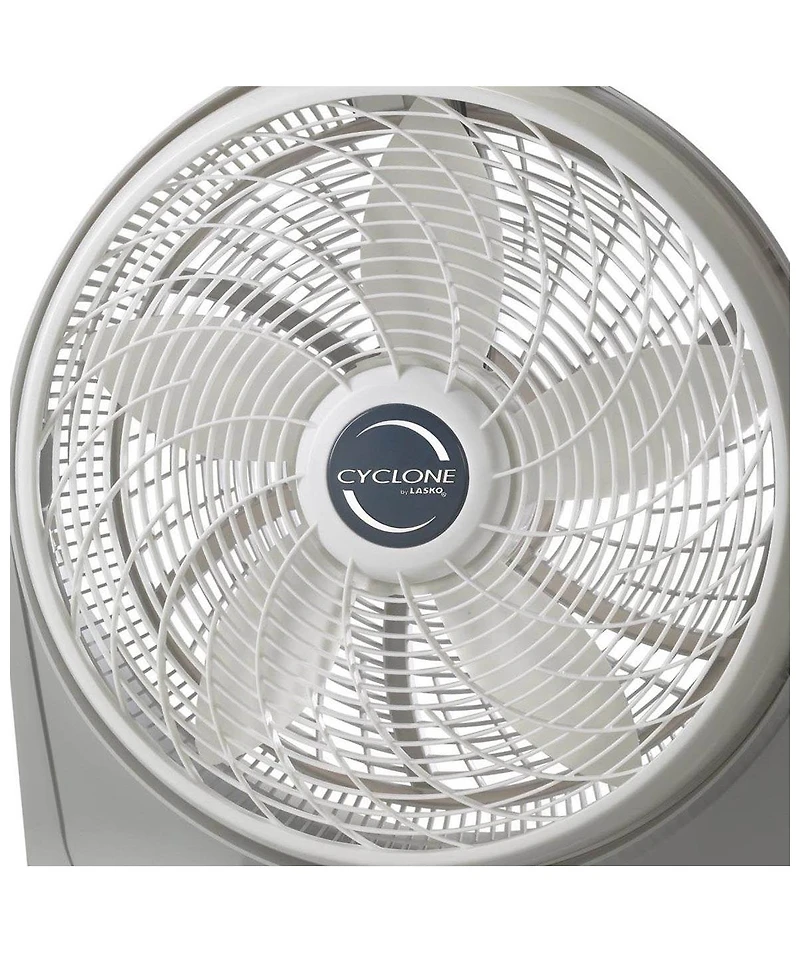 Lasko 20 Inch Cyclone Portable Full-Tilt Floor or Wall Mount Pivoting Fan, White