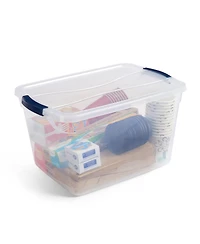 Rubbermaid Cleverstore 30 Quart Plastic Storage Tote Container w/ Lid (12 Pack)