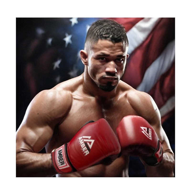 Amber Sports Renegade v1.0 Pro Hook & Loop Leather Boxing Gloves, Durable, Ideal for Sparring & Heavy Bags, Superior Shock Absorption & Ventilation, O