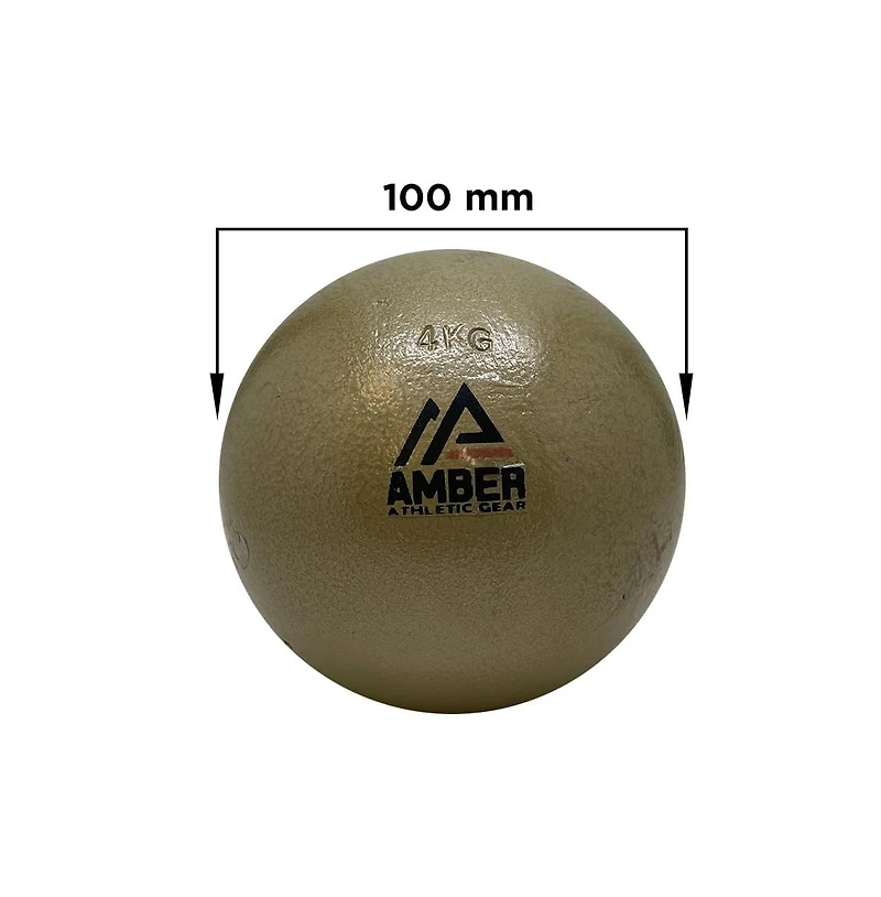 Amber Sports Amber Athletic Gear Cast Iron Shot Put Weights 1kg - 7.25kg (2.20lb - 16lb) - Ideal for Track & Field Training