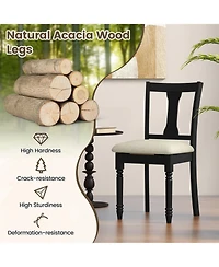 Gouun Kitchen Dining Chair with Linen Fabric and Storage Space