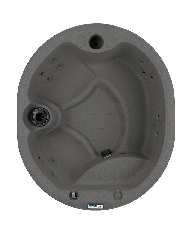 LifeSmart Key Largo Hot Tub Spa with 110 Volt Plug and Play and Led Light, Taupe