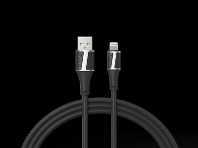 Brookstone Leather Tipped 6 Foot Mfi Certified Sync and Charge Lightning Cable