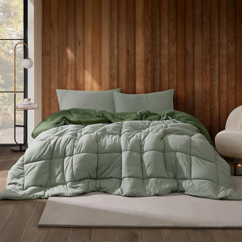 Sweater Weather Yoga - Coma Inducer Oversized Comforter - Moss Gray Stripe