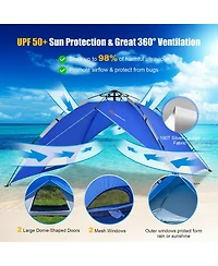 Gouun 2-in-1 4 Person Instant Pop-up Waterproof Camping Tent