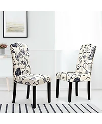 Gouun Set of 2 Tufted Upholstered Dining Chairs