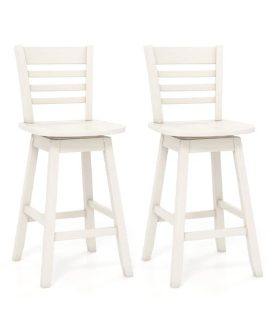 Gouun Counter Height Barstools Set of 2 with Footrest for Kitchen Island Bar