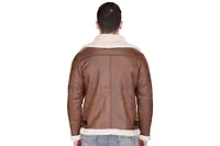 Braveman Men's Faux Shearling Bomber Jacket