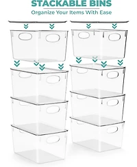 Sorbus Large Plastic Storage Bins with Lids - for Kitchen Organization, Pantry/Storage Organizers, Fridge Organizer