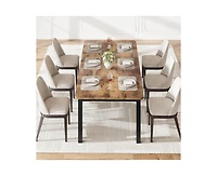 Industrial Dining Table for 68 People,78.7" Long Kitchen Table, Wood Dining Table, Kitchen & Dining Room Table,Rectangle Dining Room Table for 6
