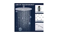 Slickblue Wall-Mounted Shower Faucet Combo Set Rainfall Shower Head & Handheld