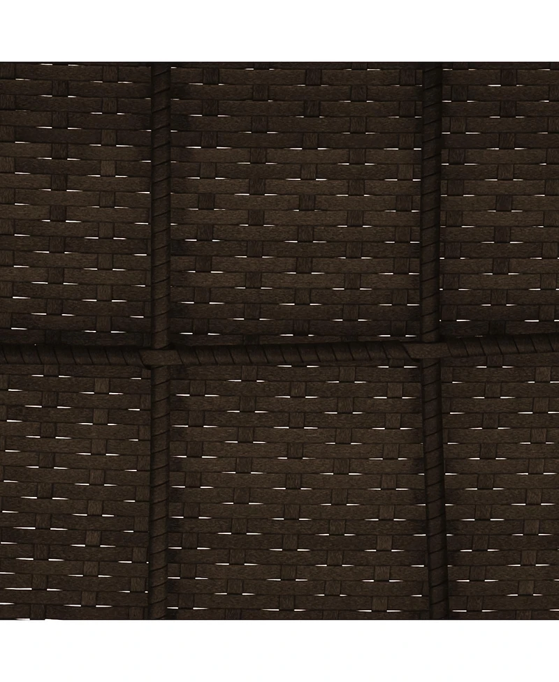 Gouun 4 Piece Patio Rattan Conversation Set with Cozy Seat Cushions