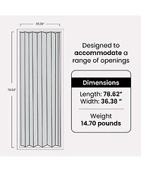 Ltl Home Products 36 x 80 Inch Plaza Espresso Vinyl Accordion Door with Hardware