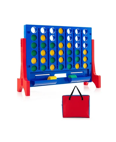 Gouun Jumbo 4-to-Score Connect Game Set with Carrying Bag and 42 Coins
