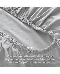 Doz by Sijo 100% Gots Certified Organic Percale Cotton Sheet Set, Hotel Crisp Cool